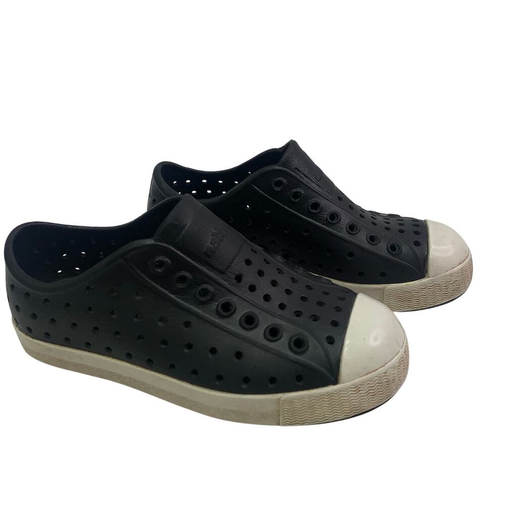 Native Jefferson Childrens 13 Black Rubber Water Shoe Sneakers Sandals Slip Ons